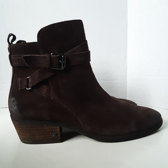 Sam Edelman Polina Women's Ankle Boot size 8M Brown Suede - Picture 13 of 15